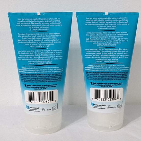 Salon Selectives Leave In Smoothing Hair Frizz Control, Bundle of Two, 4 FL OZ. - Picture 2 of 2